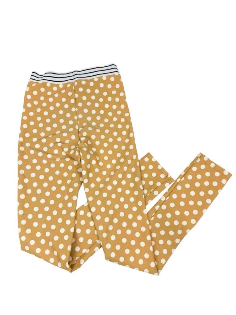 Same Los Angeles Sport Yellow Polka Dot Leggings Sports Bra Set Size Small/ Med